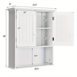 Space-Saving Wall-Mounted Bathroom Storage Cabinet with Adjustable Shelves