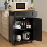 Versatile Kitchen Island Cart with Adjustable Shelf and Storage