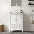 Modern Bathroom Vanity Sink Cabinet with Fluted Drawers