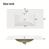 Stylish Bathroom Vanity with Ceramic Sink and Soft Close Doors