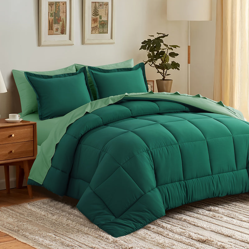 Luxurious Reversible Bedding Set Microfiber Bed in a Bag