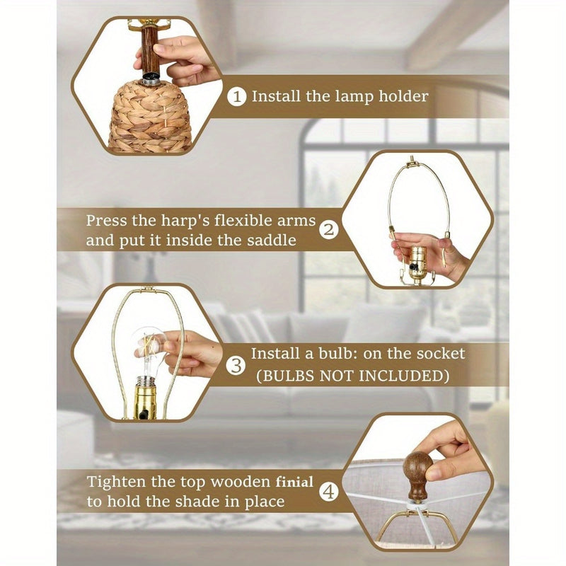 Stylish Rattan Table Lamps with USB Ports for Any Room