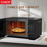 Candy Compact Countertop Microwave with 9 Cooking Presets