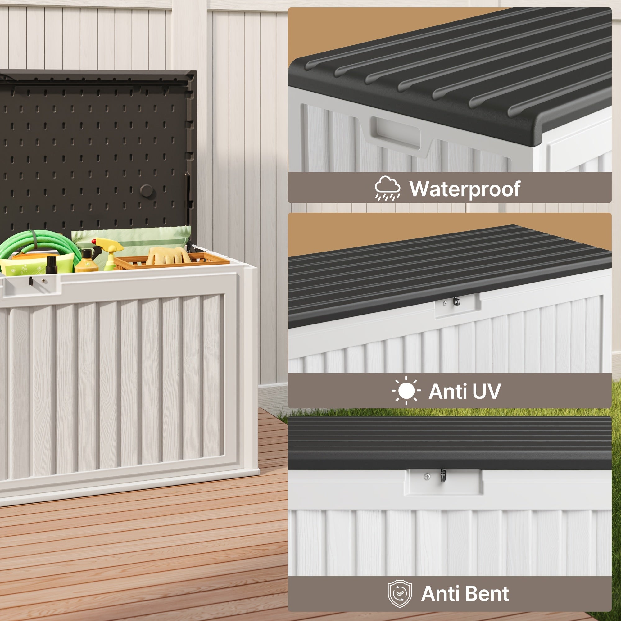 Heavy-Duty Outdoor Storage Box for Cushions and Tools