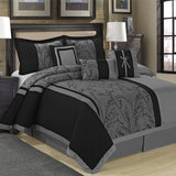 Luxurious 7 Piece Jacquard Microfiber Comforter Set