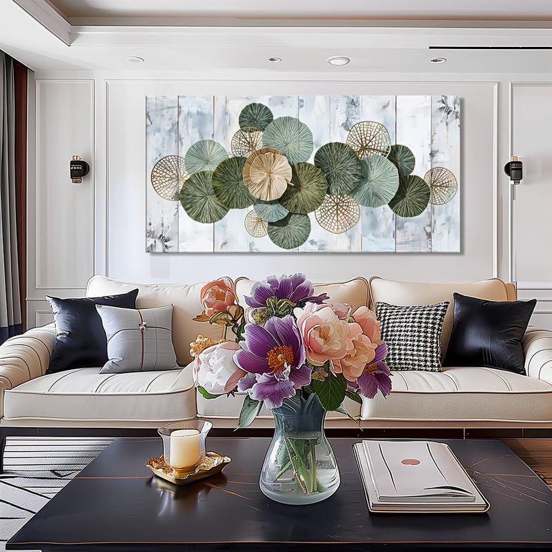 Mirrors and Frames/Abstract Green Canvas Wall Art for Modern Home Decoration