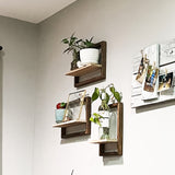 Multi-Functional Black Wood Wall Shelf Set for Home Decor