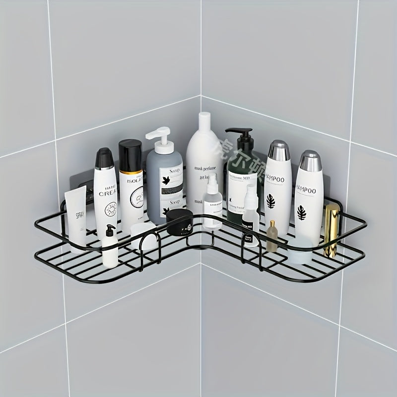 Wall-Mounted Corner Shelves for Modern Bathroom Organization