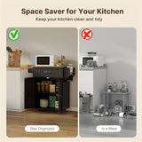 Versatile Kitchen Island Cart with Adjustable Shelf and Storage