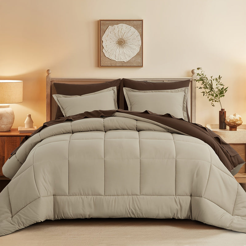 Luxurious Reversible Bedding Set Microfiber Bed in a Bag