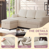 Actflame Modern Modular Sectional Cloud Couch With Ottoman