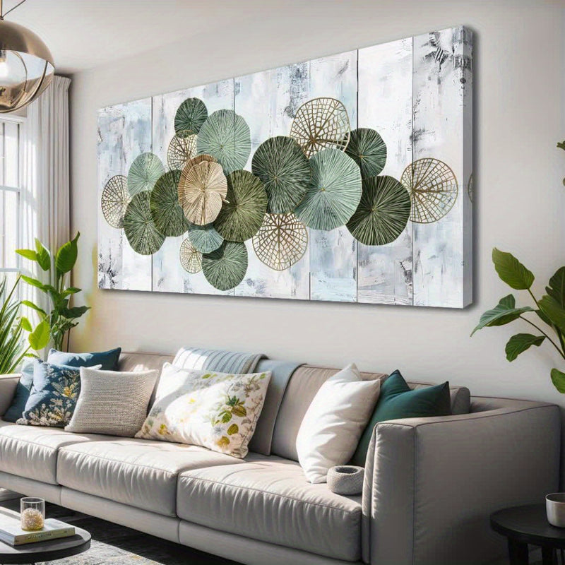 Mirrors and Frames/Abstract Green Canvas Wall Art for Modern Home Decoration