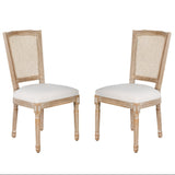 Polar Aurora Beige Fabric Dining Chairs Set of Four