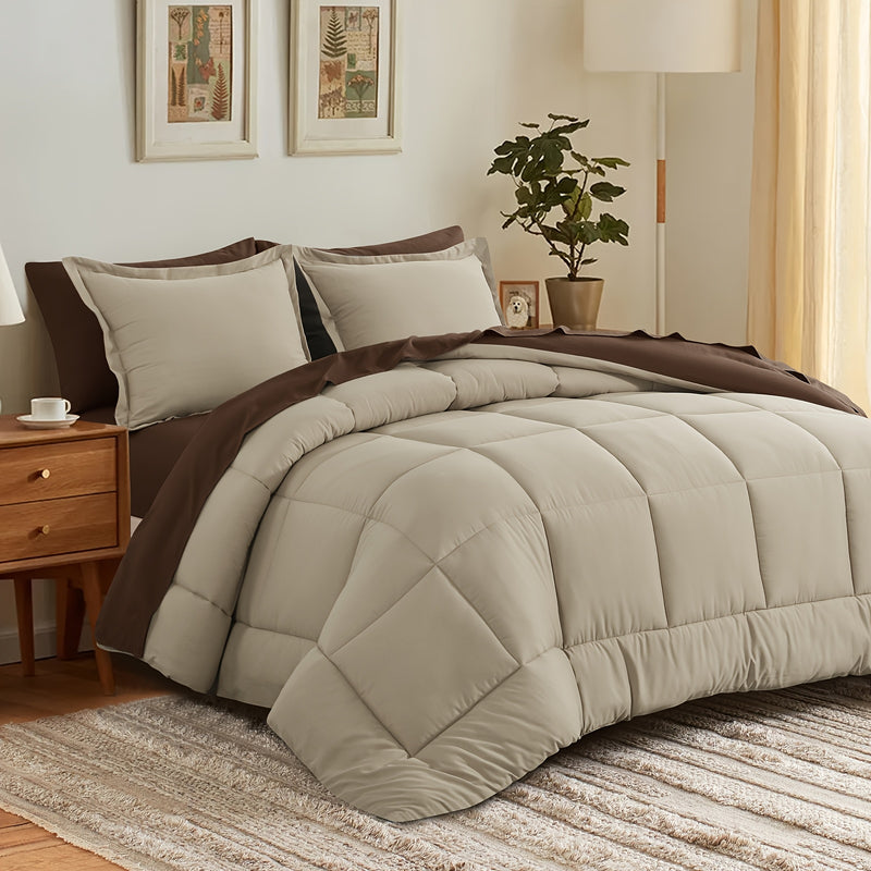 Luxurious Reversible Bedding Set Microfiber Bed in a Bag