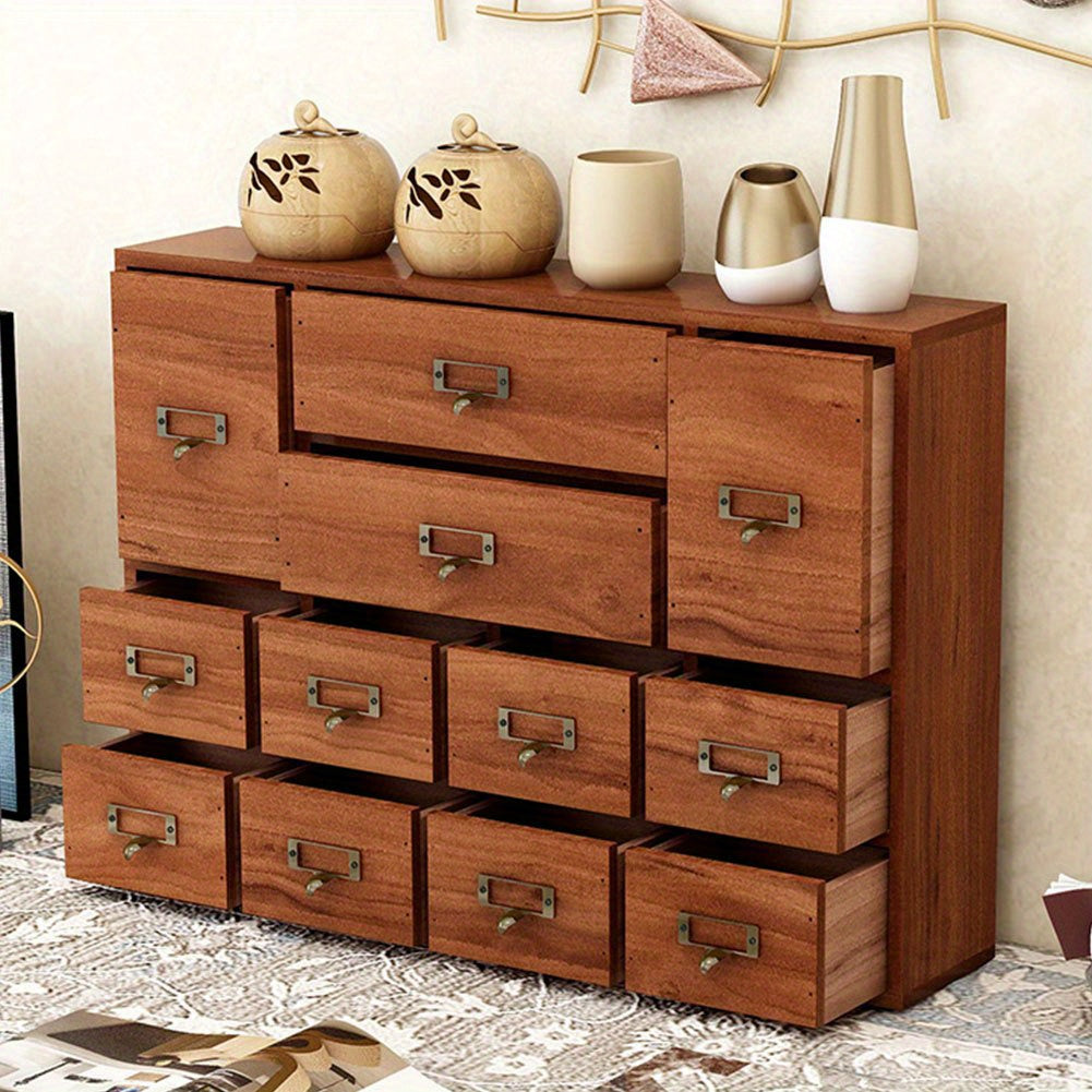 Vintage 12 Drawer Cosmetics Storage Organizer for Home and Office