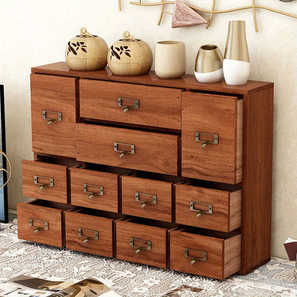 Vintage 12 Drawer Cosmetics Storage Organizer for Home and Office
