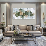 Mirrors and Frames/Abstract Green Canvas Wall Art for Modern Home Decoration