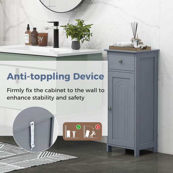 Modern Freestanding Bathroom Floor Cabinet with Adjustable Shelves