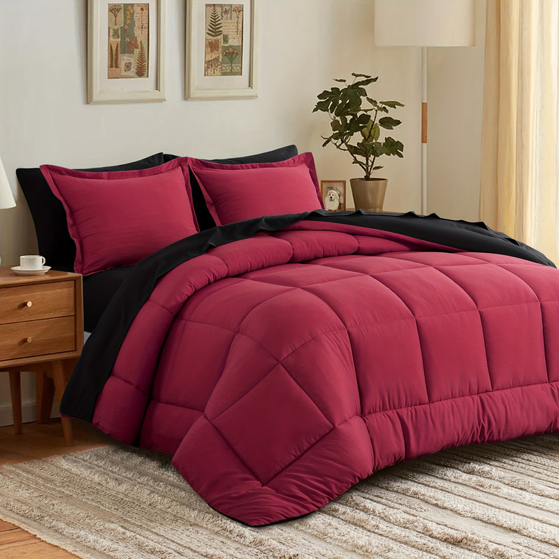 Luxurious Reversible Bedding Set Microfiber Bed in a Bag