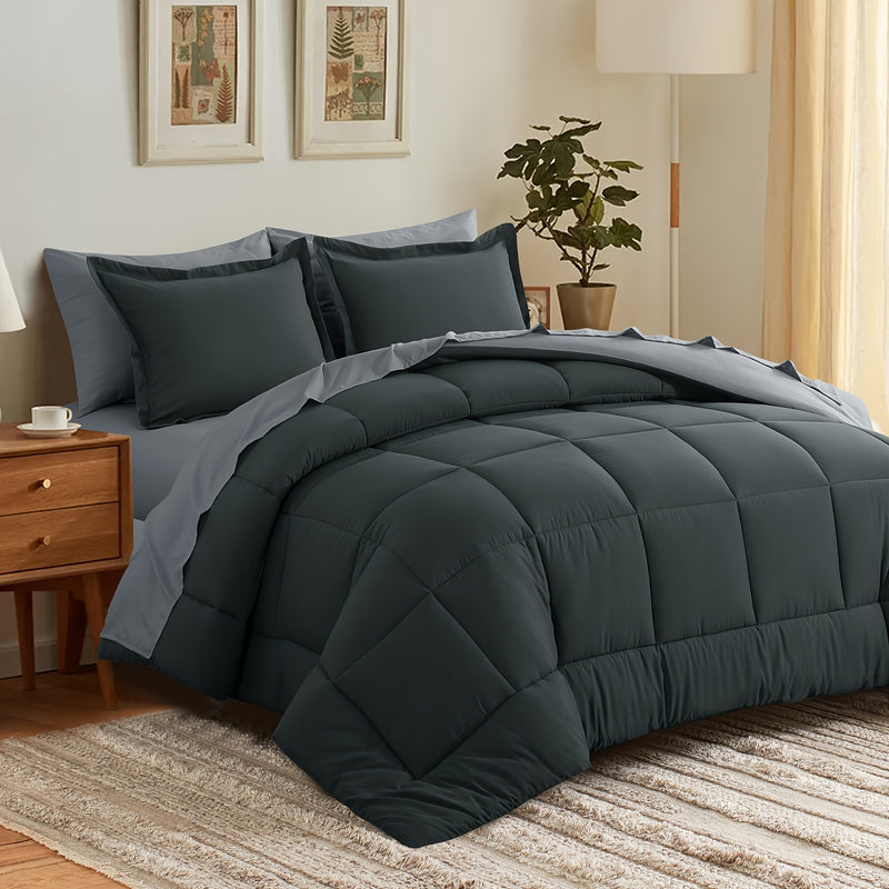 Luxurious Reversible Bedding Set Microfiber Bed in a Bag