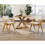 Modern Farmhouse Dining Chairs Set of Two with Arms