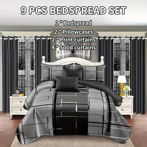 Elegant 9 Piece Bedding Set for Stylish Bedroom Makeover