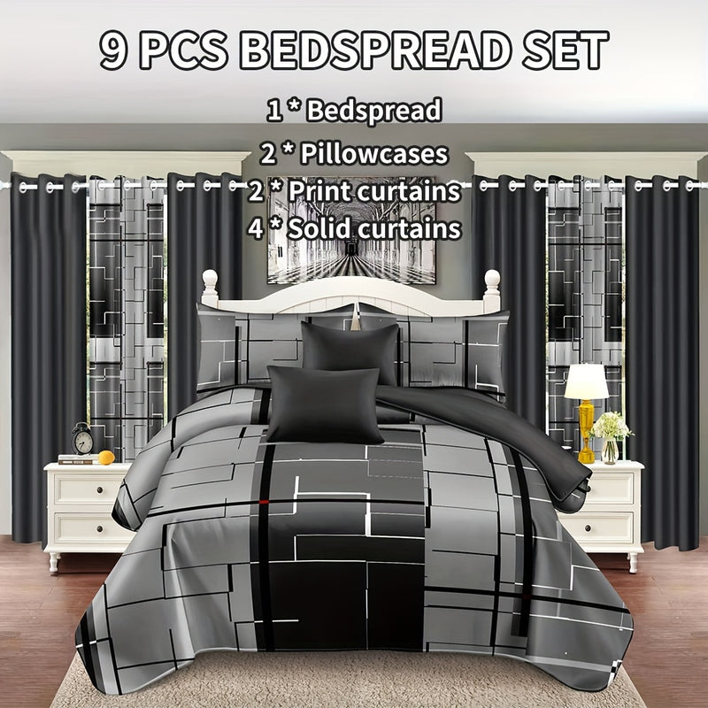 Elegant 9 Piece Bedding Set for Stylish Bedroom Makeover