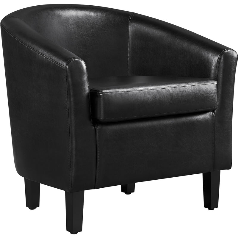 Modern PU Leather Barrel Accent Chair for Stylish Living Spaces