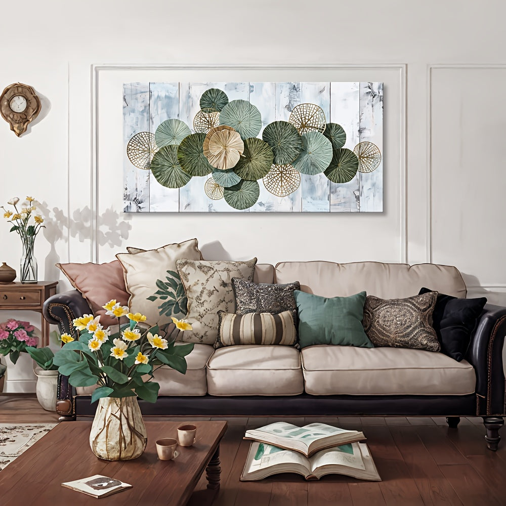 Mirrors and Frames/Abstract Green Canvas Wall Art for Modern Home Decoration