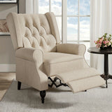 LUXOAK Mid Century Tufted Wingback Recliner Chair for Comfort