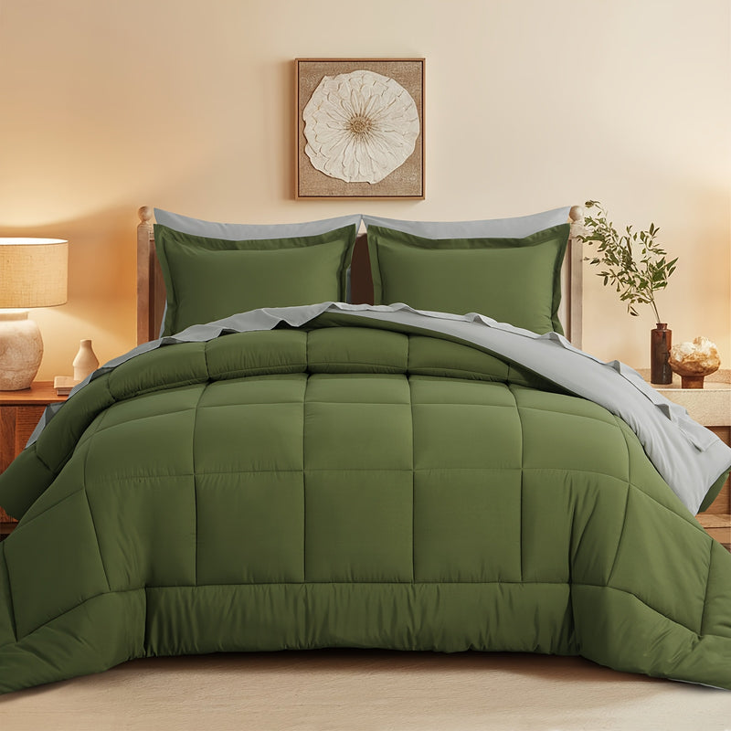 Luxurious Reversible Bedding Set Microfiber Bed in a Bag