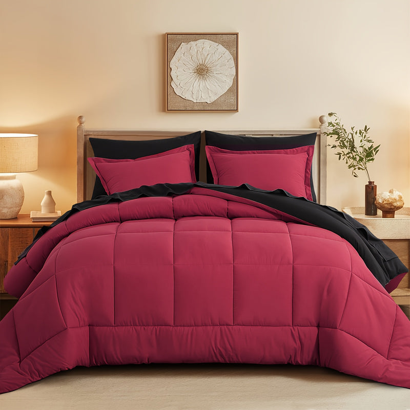 Luxurious Reversible Bedding Set Microfiber Bed in a Bag