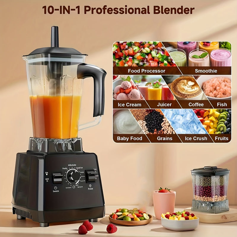 Professional Smoothie Blender with Powerful Motor and Dual Containers