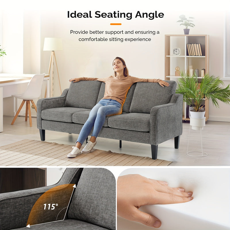 Bonnlo Comfy Chenille Sofa for Modern Living Room Spaces