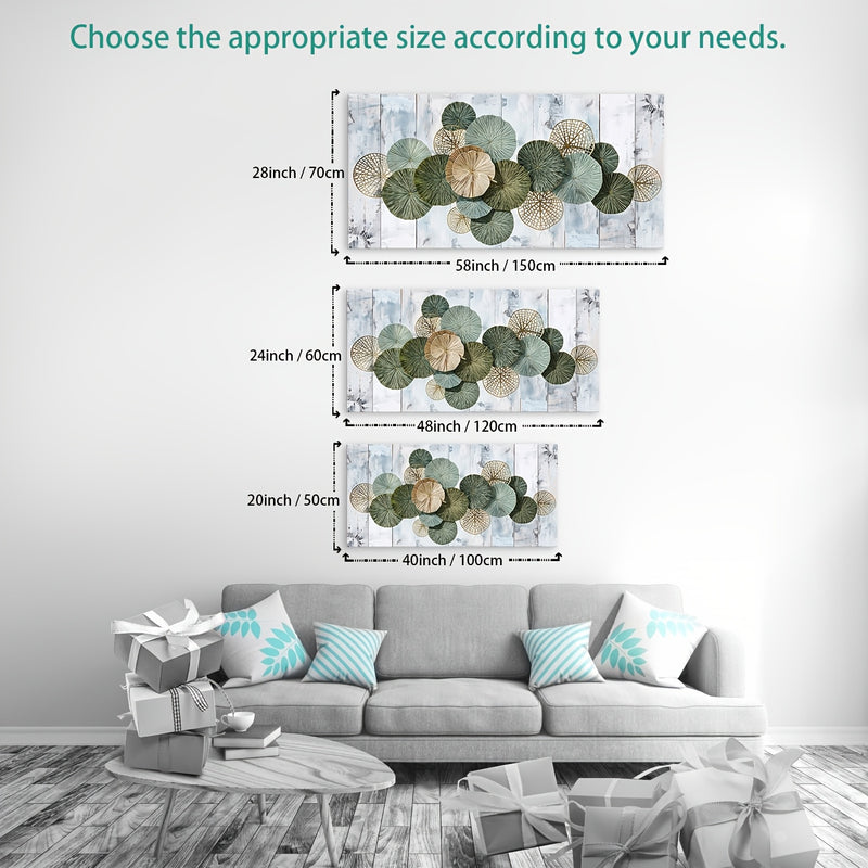 Mirrors and Frames/Abstract Green Canvas Wall Art for Modern Home Decoration