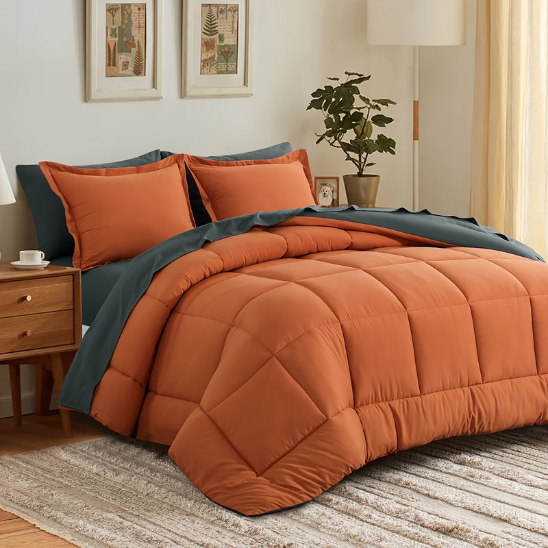 Luxurious Reversible Bedding Set Microfiber Bed in a Bag