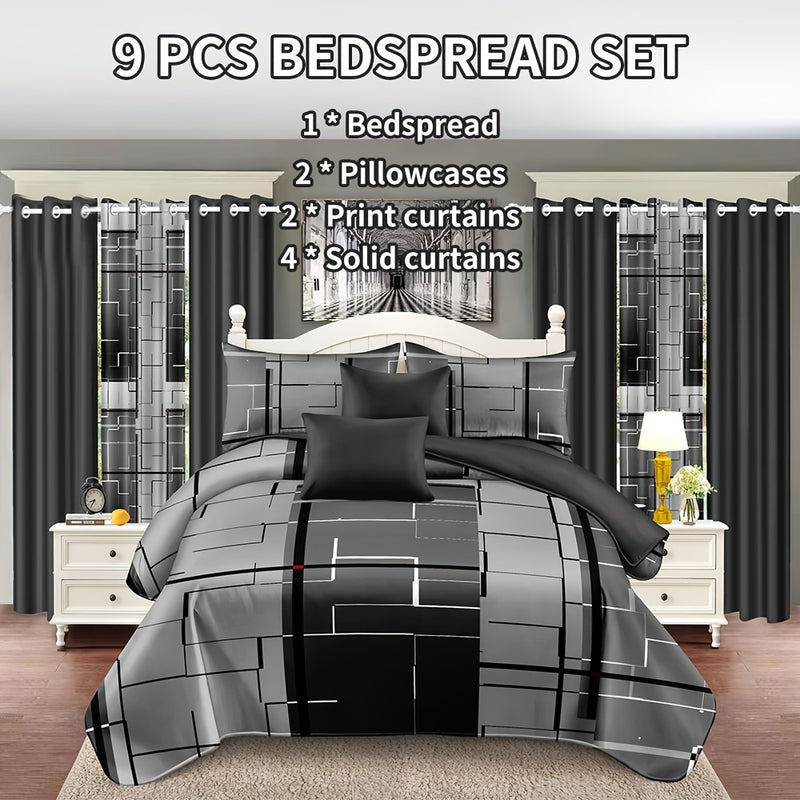 Elegant 9 Piece Bedding Set for Stylish Bedroom Makeover