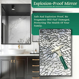 Wall Mounted Makeup Mirror with Unbreakable Glass and Brushed Finish