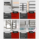 Wall Mounted No Drill Towel Rack with Shelf for Bathrooms