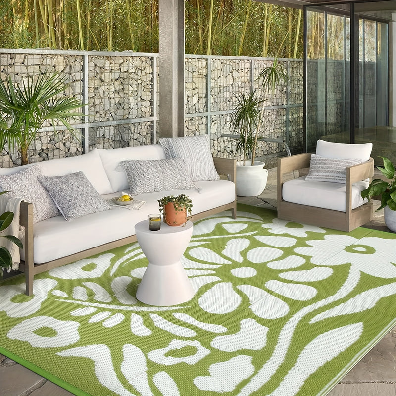 Reversible Outdoor Rug for Camping Beach Garden and Picnics