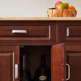 Mobile Kitchen Island Cart With Storage And Towel Rack