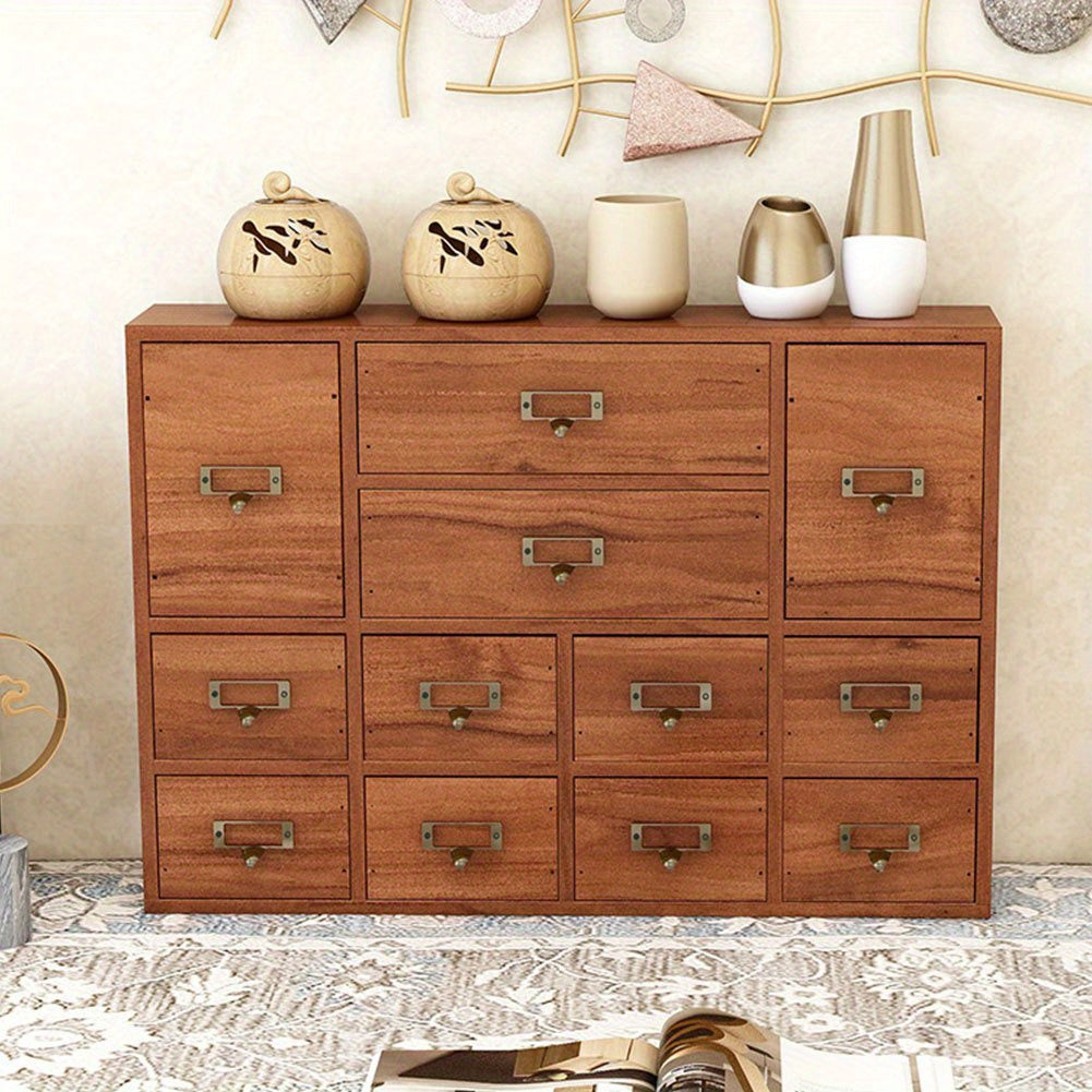 Vintage 12 Drawer Cosmetics Storage Organizer for Home and Office