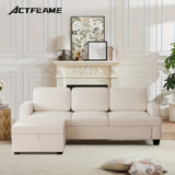 Actflame Modern Modular Sectional Cloud Couch With Ottoman