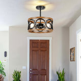 Farmhouse Semi Flush Mount Ceiling Light Fixture Hallway
