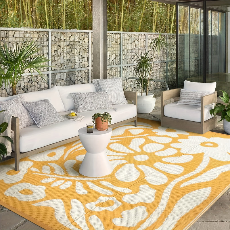 Reversible Outdoor Rug for Camping Beach Garden and Picnics