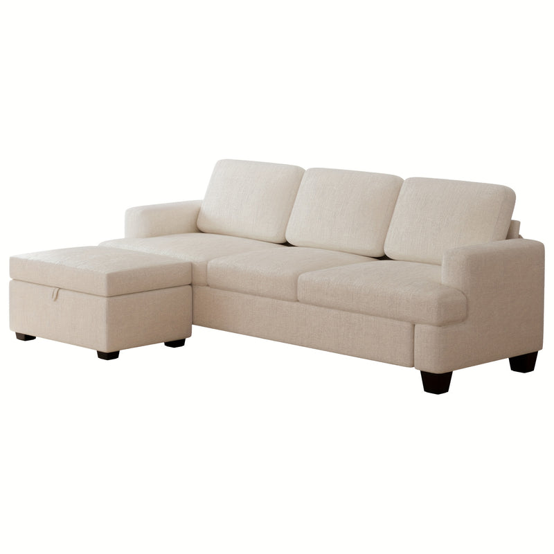 Actflame Modern Modular Sectional Cloud Couch With Ottoman