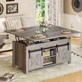 Farmhouse Lift Top Coffee Table with Hidden Storage Solutions