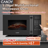 Candy Compact Countertop Microwave with 360 Degree Rotation Technology