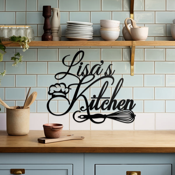 Custom Metal Kitchen Wall Decor with Chef Design