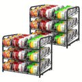 Metal Can Organizer Rack for Pantry Space Saving Kitchen Storage